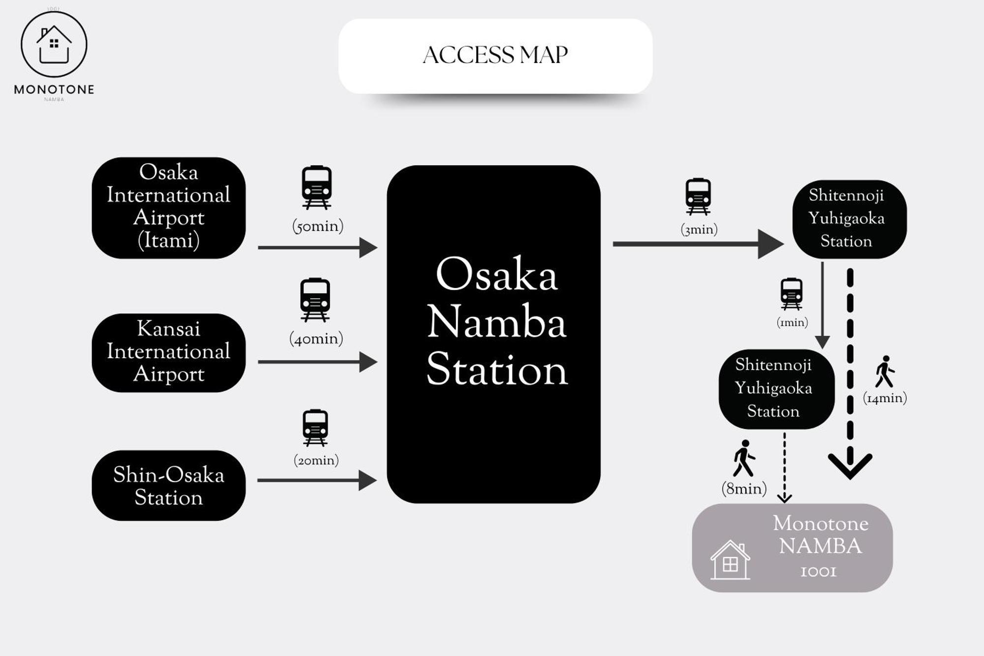 モノトーン難波 Apartamento Osaca Exterior foto